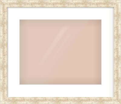 Silver Flat Frame for 350 × 280mm artwork, with Smooth White Single Mount