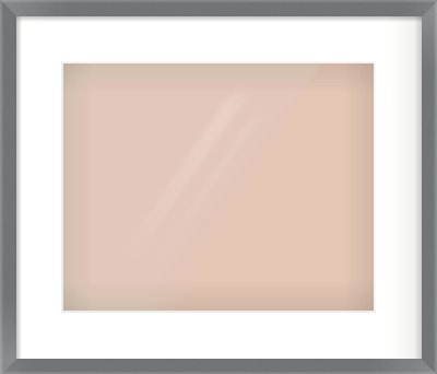 Grey Flat Frame for 350 × 280mm artwork, with Smooth White Single Mount