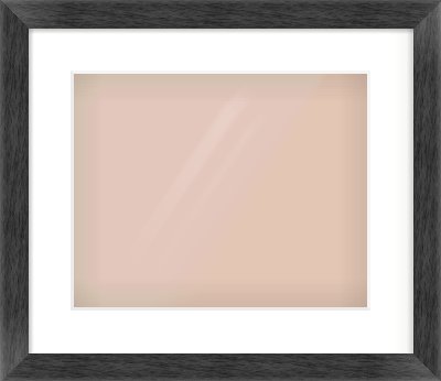 Black Flat Frame for 350 × 280mm artwork, with Smooth White Single Mount