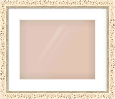 White Decorative Frame for 350 × 280mm artwork, with Smooth White Single Mount