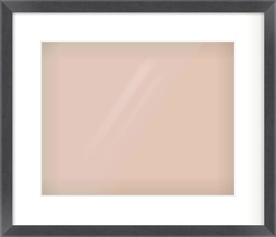 Black Flat Frame for 350 × 280mm artwork, with Smooth White Single Mount