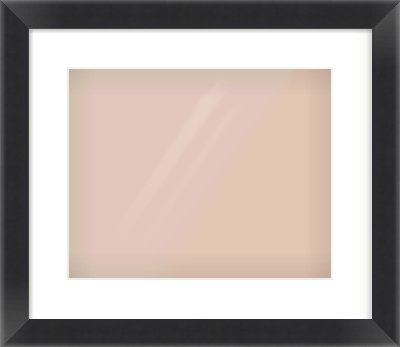 Black Flat Frame for 350 × 280mm artwork, with Smooth White Single Mount