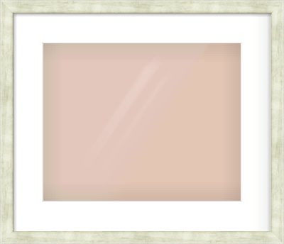 Champagne Flat Frame for 350 × 280mm artwork, with Smooth White Single Mount