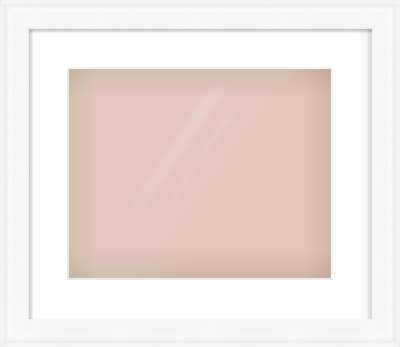 White Scoop Frame for 350 × 280mm artwork, with Smooth White Single Mount