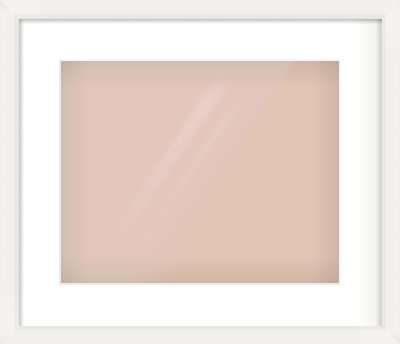 White Beveled Frame for 350 × 280mm artwork, with Smooth White Single Mount