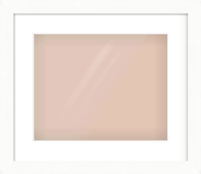 White Bevel Frame for 350 × 280mm artwork, with Smooth White Single Mount