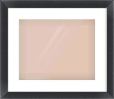 Black Bevel Frame for 350 × 280mm artwork, with Smooth White Single Mount