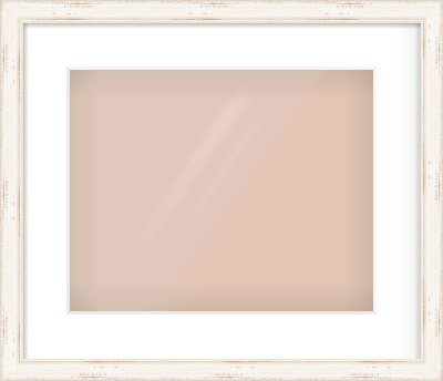 White Scoop Frame for 350 × 280mm artwork, with Smooth White Single Mount