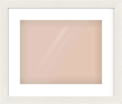 White Flat Frame for 14 × 11in artwork, with Smooth White Single Mount