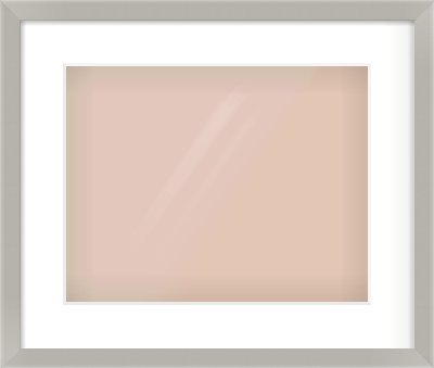 Grey Flat Frame for 14 × 11in artwork, with Smooth White Single Mount