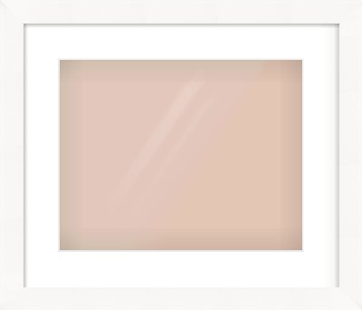 White Flat Frame for 14 × 11in artwork, with Smooth White Single Mount