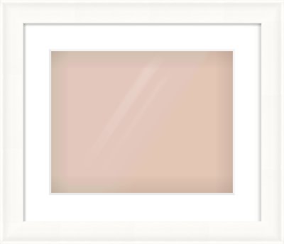White Spoon Frame for 14 × 11in artwork, with Smooth White Single Mount