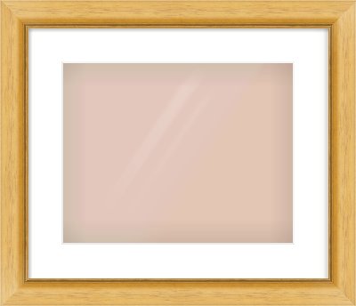 Natural Wood Reverse Frame for 14 × 11in artwork, with Smooth White Single Mount