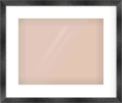 Black Flat Frame for 14 × 11in artwork, with Smooth White Single Mount