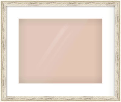 Champagne Silver with Black Sides Cushion Frame for 14 × 11in artwork, with Smooth White Single Mount
