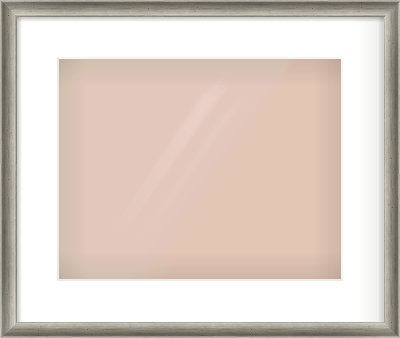 Silver Cushion Frame for 14 × 11in artwork, with Smooth White Single Mount
