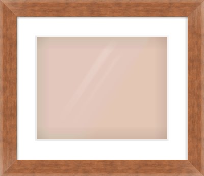 Bronze Flat Frame for 14 × 11in artwork, with Smooth White Single Mount