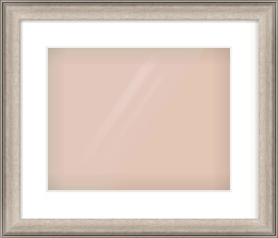 Champagne Silver Scoop Frame for 14 × 11in artwork, with Smooth White Single Mount