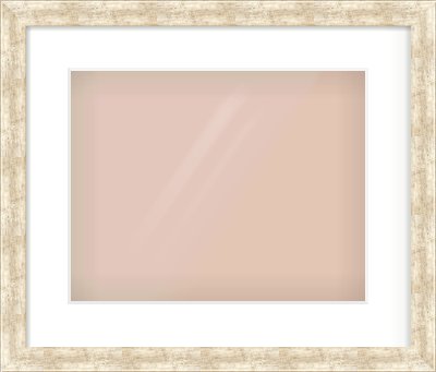 Silver Flat Frame for 14 × 11in artwork, with Smooth White Single Mount