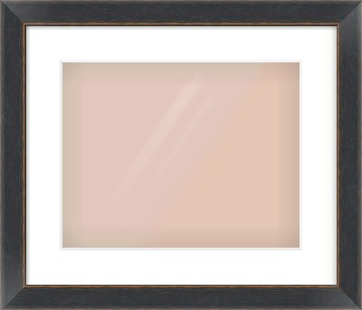 Black Flat Frame for 14 × 11in artwork, with Smooth White Single Mount