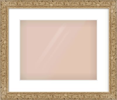 Light Brown Decorative Frame for 14 × 11in artwork, with Smooth White Single Mount