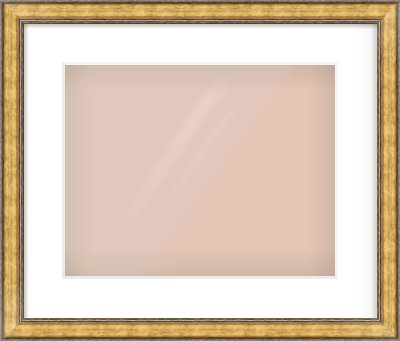 Gold Spoon Frame for 14 × 11in artwork, with Smooth White Single Mount