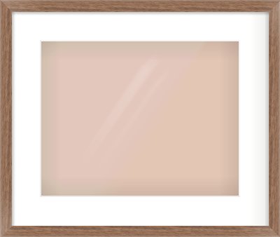 Walnut Flat Frame for 14 × 11in artwork, with Smooth White Single Mount