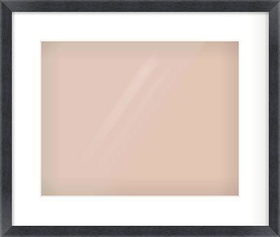 Black Wood Grain Flat Frame for 14 × 11in artwork, with Smooth White Single Mount