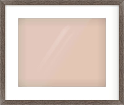 Dark Walnut Flat Frame for 14 × 11in artwork, with Smooth White Single Mount