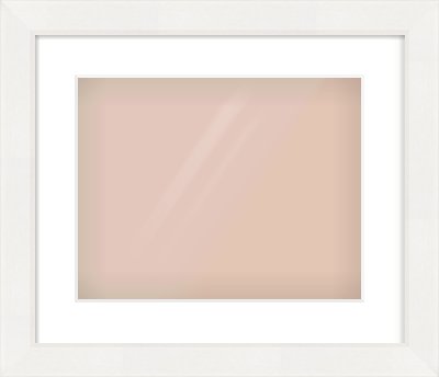 White Beveled Frame for 14 × 11in artwork, with Smooth White Single Mount