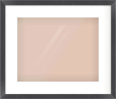 Black Flat Frame for 14 × 11in artwork, with Smooth White Single Mount