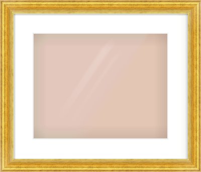 Gold Reverse Frame for 14 × 11in artwork, with Smooth White Single Mount