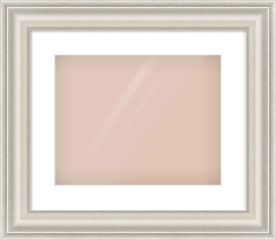 Silver Scoop Frame for 14 × 11in artwork, with Smooth White Single Mount