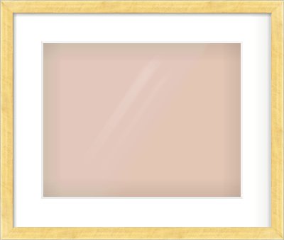 Brushed Gold with Black Sides Flat Frame for 14 × 11in artwork, with Smooth White Single Mount