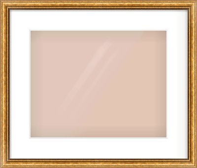 Gold Cushion Frame for 14 × 11in artwork, with Smooth White Single Mount