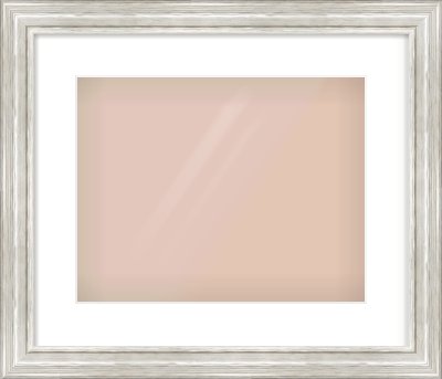 Silver Scoop Frame for 14 × 11in artwork, with Smooth White Single Mount