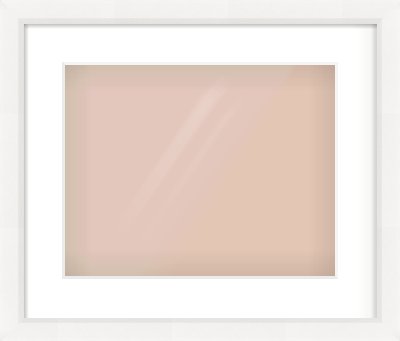 White Beveled Frame for 14 × 11in artwork, with Smooth White Single Mount
