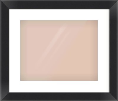 Black Flat Frame for 14 × 11in artwork, with Smooth White Single Mount