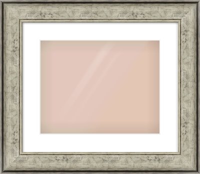 Silver Flat Frame for 14 × 11in artwork, with Smooth White Single Mount