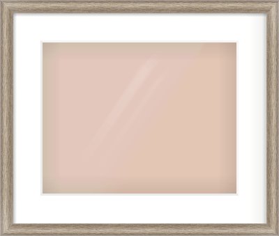 Silver Cushion Frame for 14 × 11in artwork, with Smooth White Single Mount