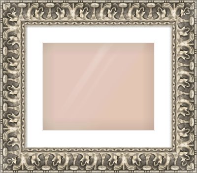 Silver Reverse Frame for 14 × 11in artwork, with Smooth White Single Mount