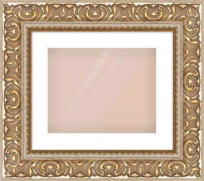 Silver / Gold Reverse Frame for 14 × 11in artwork, with Smooth White Single Mount