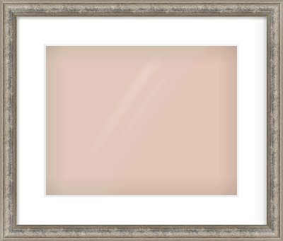 Silver Dome Frame for 14 × 11in artwork, with Smooth White Single Mount