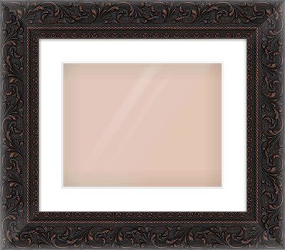 Black Reverse Frame for 14 × 11in artwork, with Smooth White Single Mount