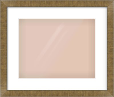 Bronze Flat Frame for 14 × 11in artwork, with Smooth White Single Mount