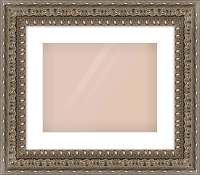 Silver Reverse Frame for 14 × 11in artwork, with Smooth White Single Mount