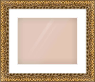 Gold Scoop Frame for 14 × 11in artwork, with Smooth White Single Mount