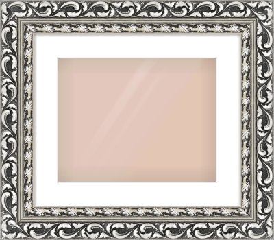 Silver Reverse Frame for 14 × 11in artwork, with Smooth White Single Mount