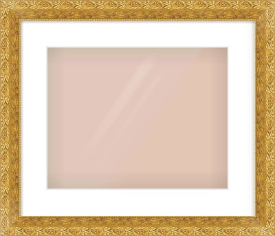 Gold Spoon Frame for 14 × 11in artwork, with Smooth White Single Mount