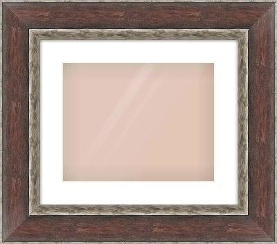 Brown Reverse Frame for 14 × 11in artwork, with Smooth White Single Mount